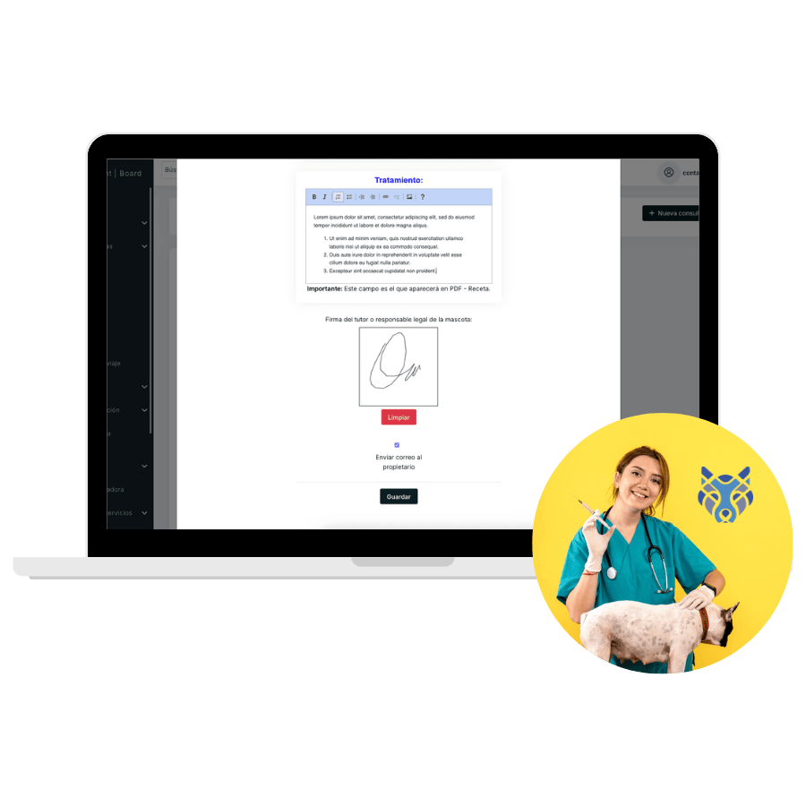 Funcionalidad de consentimiento informado digital en Lupprint.